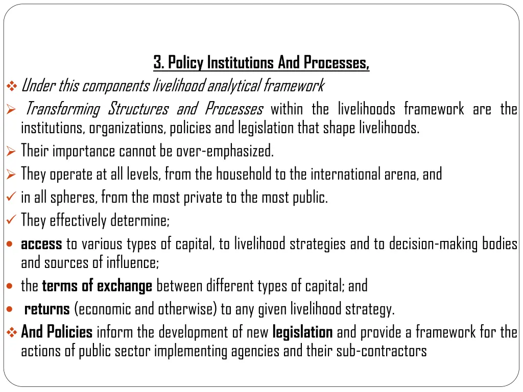 3 policy institutions and processes