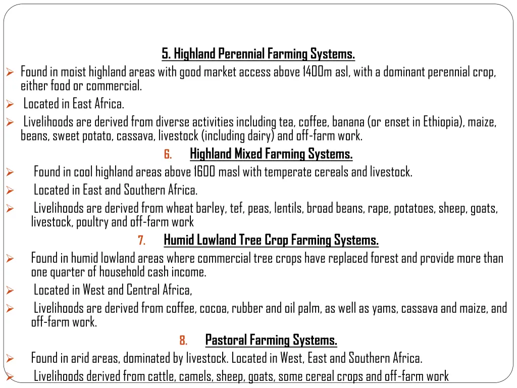 5 highland perennial farming systems