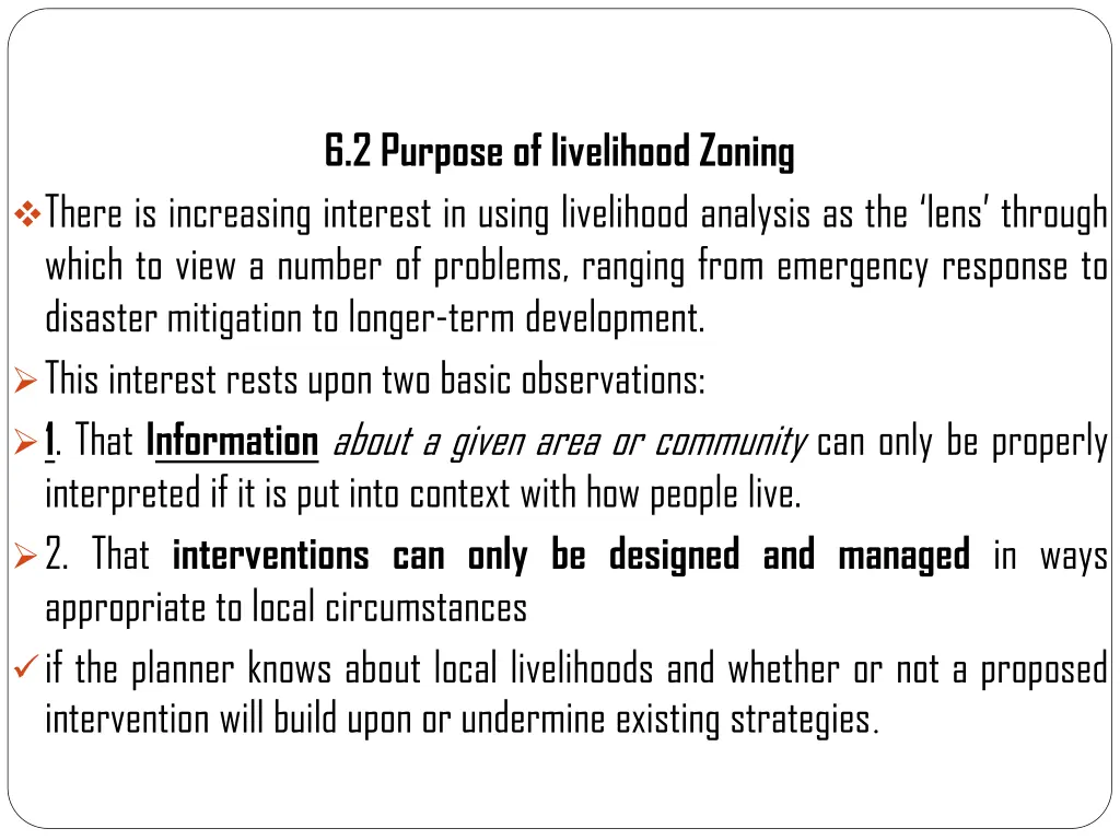 6 2 purpose of livelihood zoning