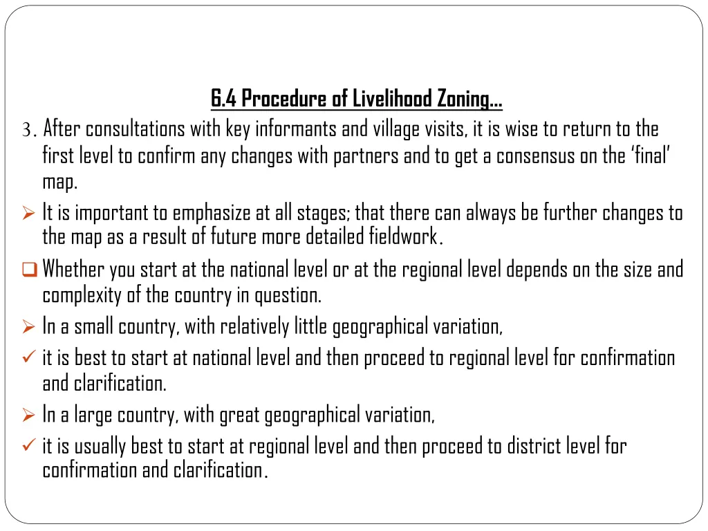 6 4 procedure of livelihood zoning