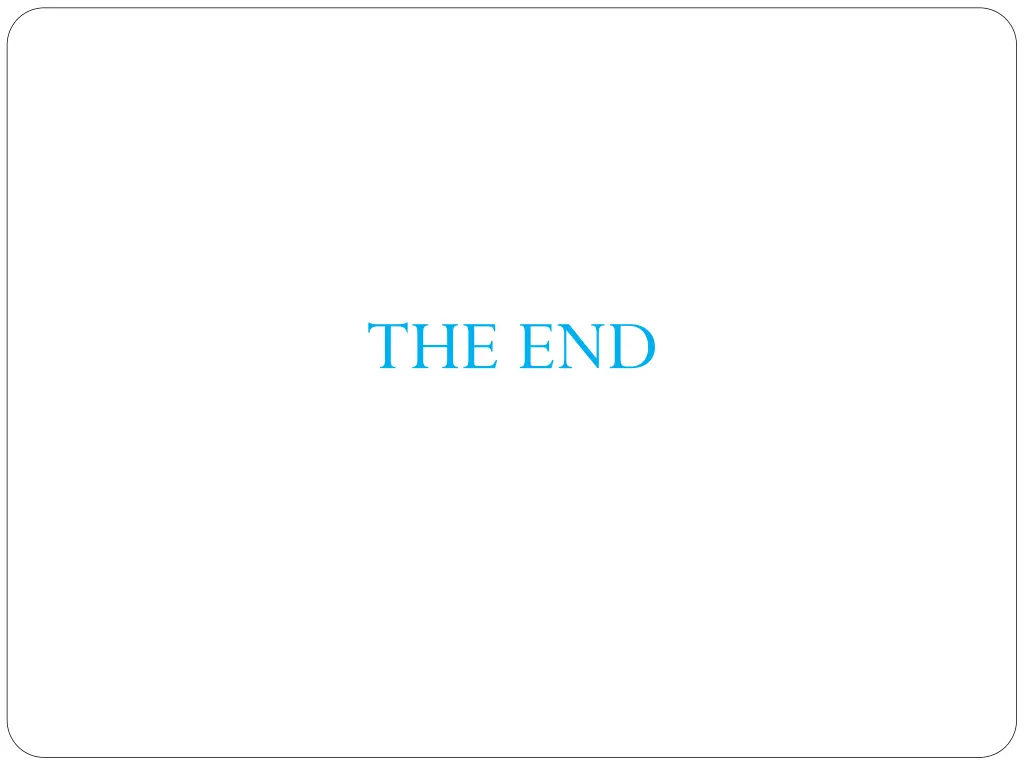 the end