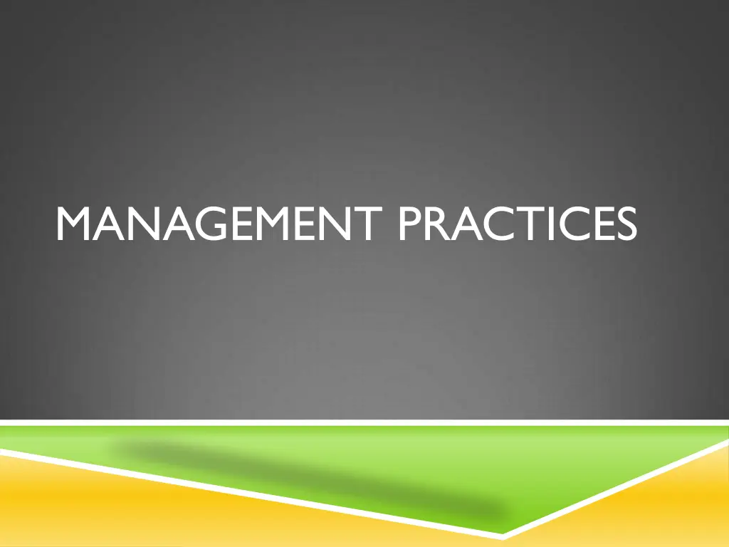 management practices