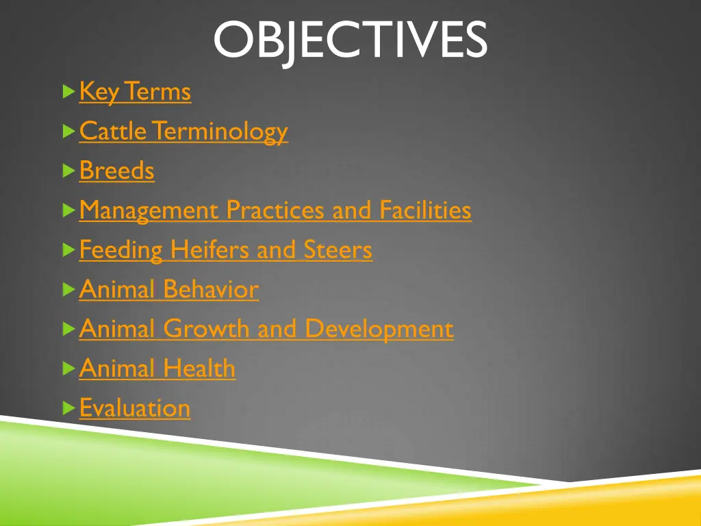 objectives