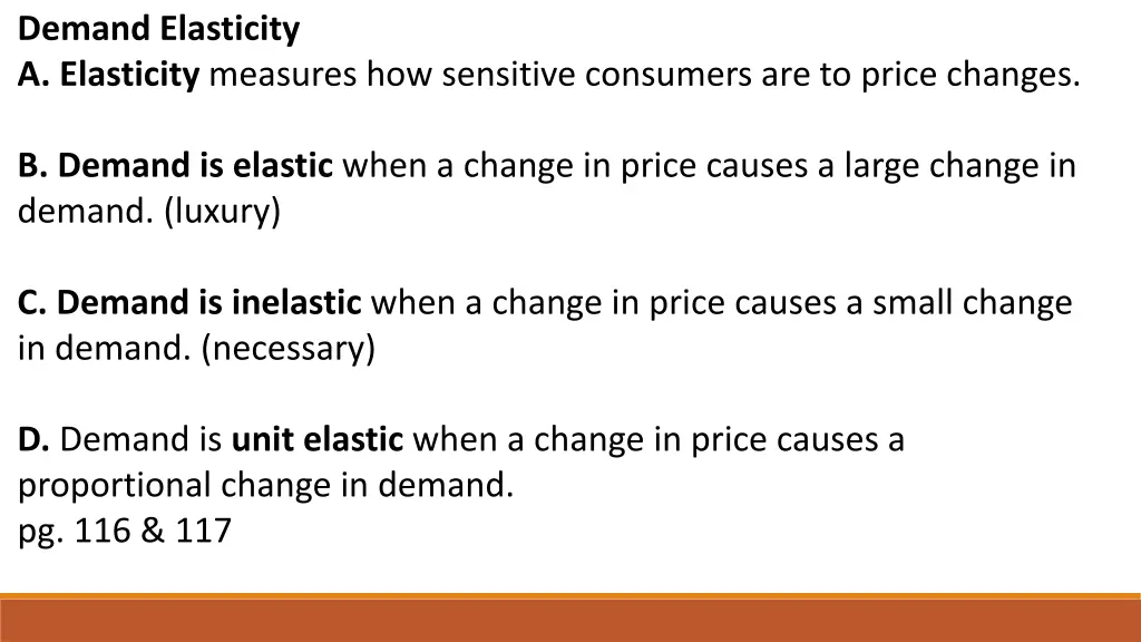 demand elasticity a elasticity measures