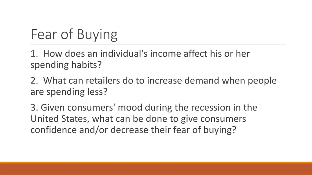 fear of buying