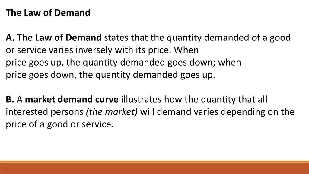 the law of demand