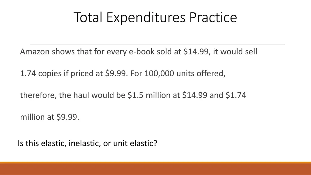 total expenditures practice