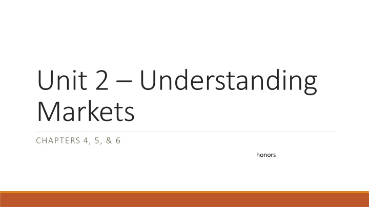 unit 2 understanding markets