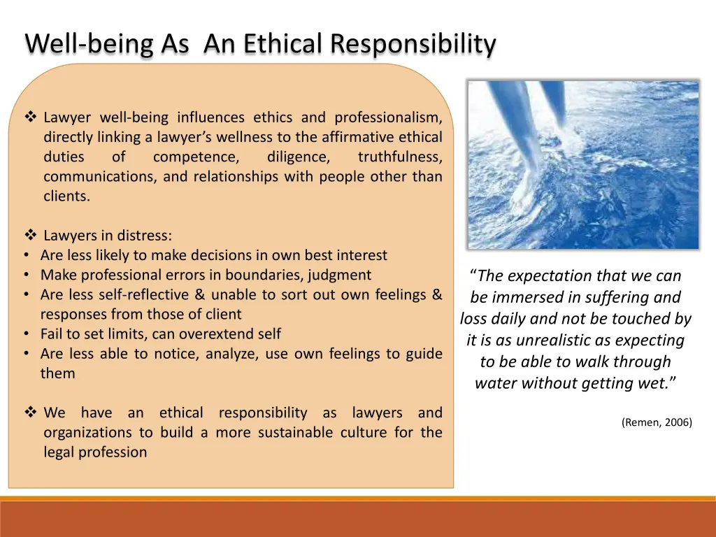 well being as an ethical responsibility