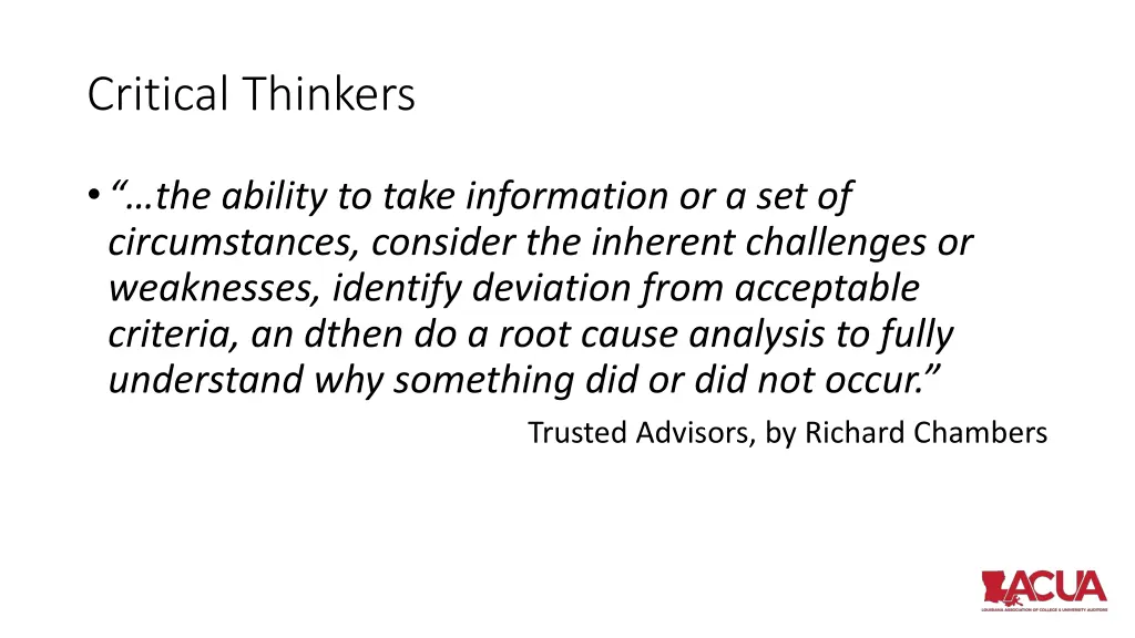 critical thinkers 2