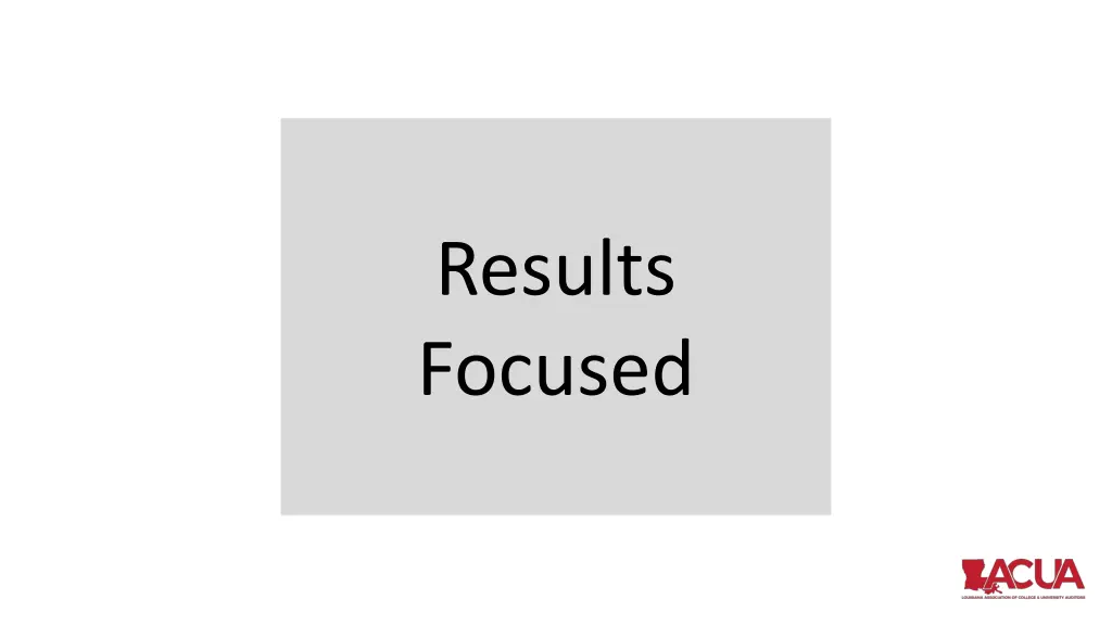 results focused 3