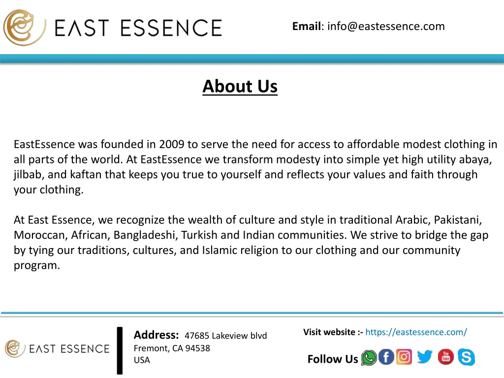 email info@eastessence com 1