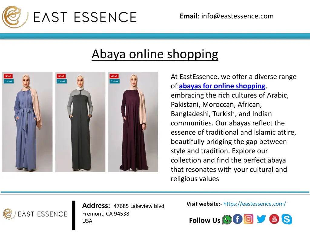 email info@eastessence com 2