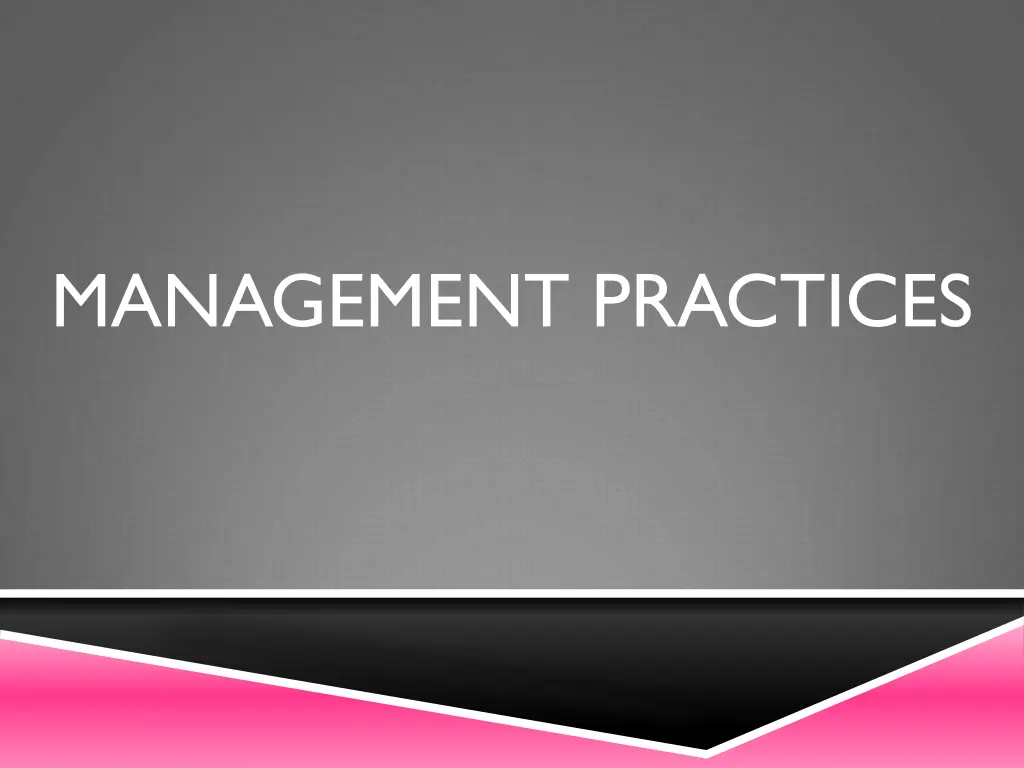 management practices