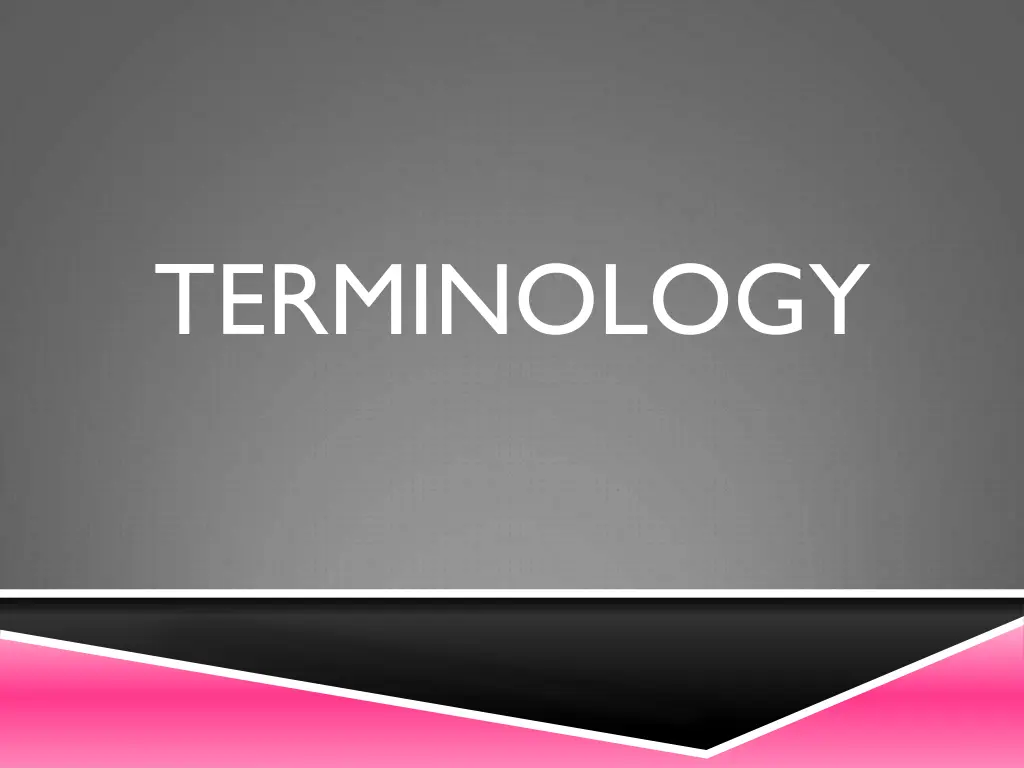 terminology