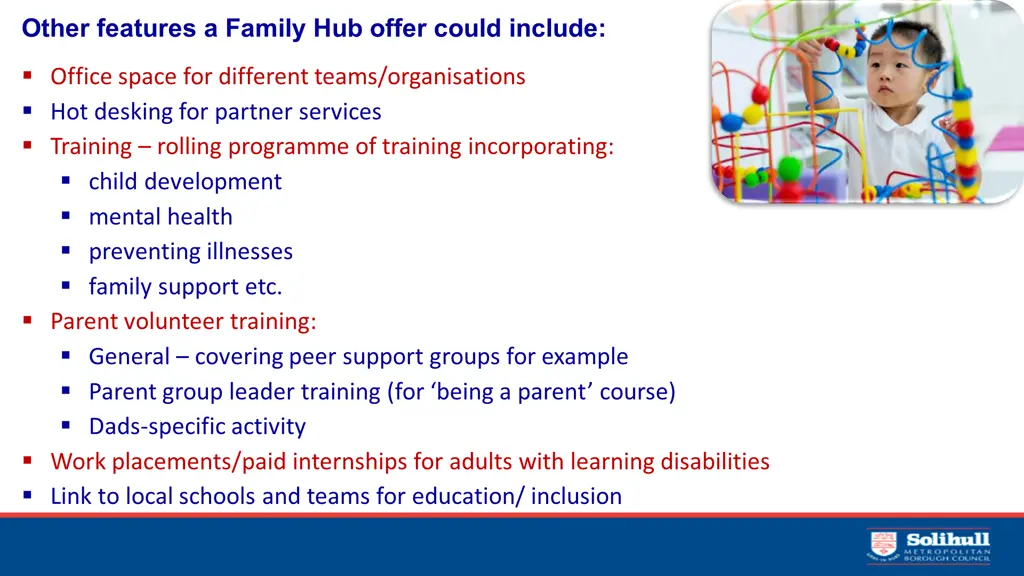 other features a family hub offer could include