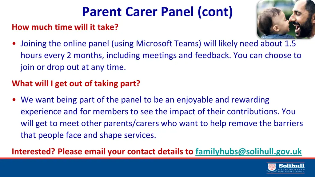 parent carer panel cont how much time will it take