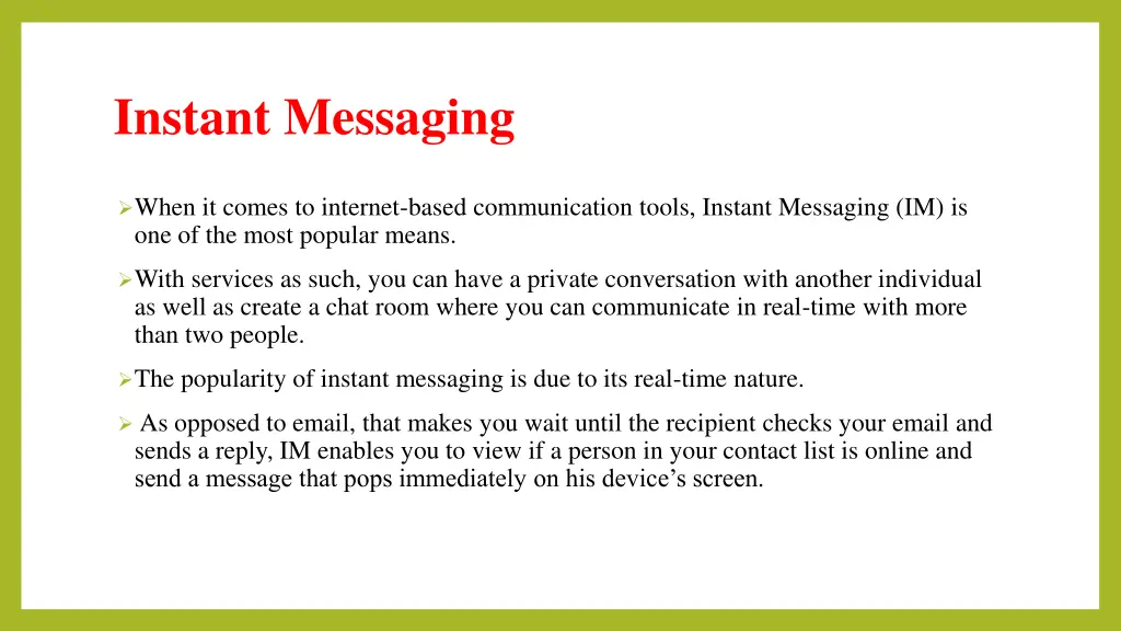 instant messaging