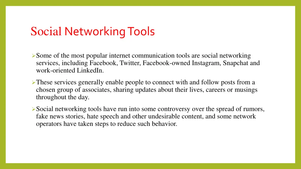 social networking tools