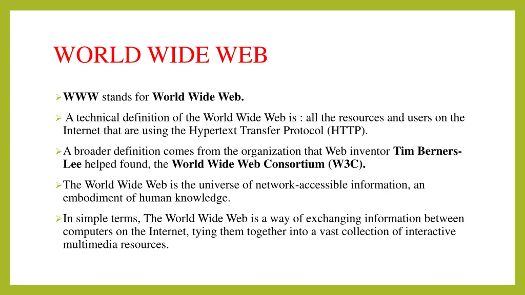 world wide web