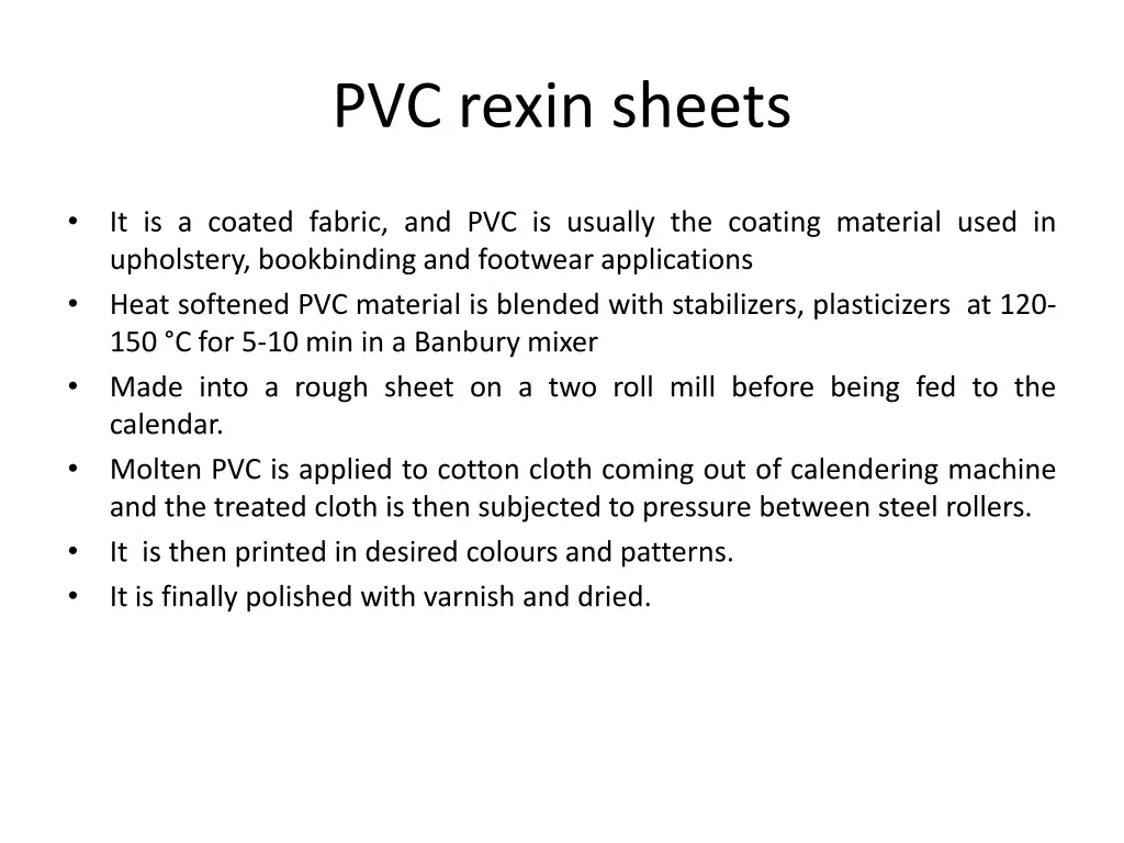 pvc rexin sheets