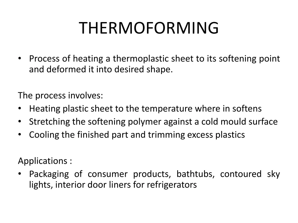 thermoforming