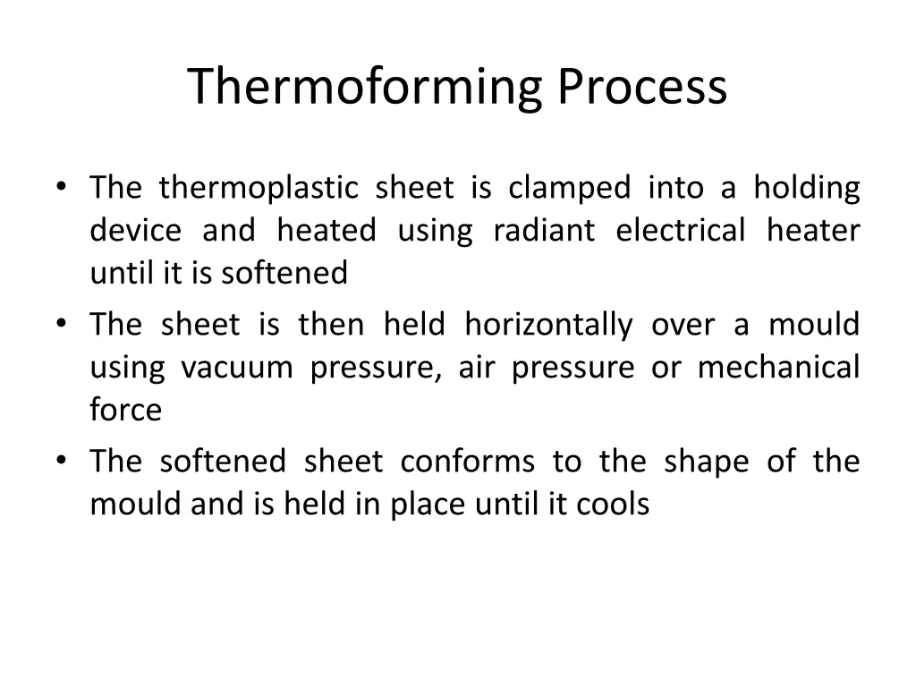 thermoforming process