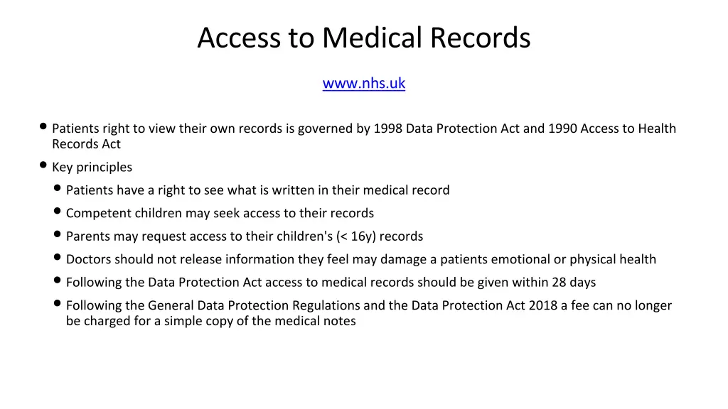 access to medical records