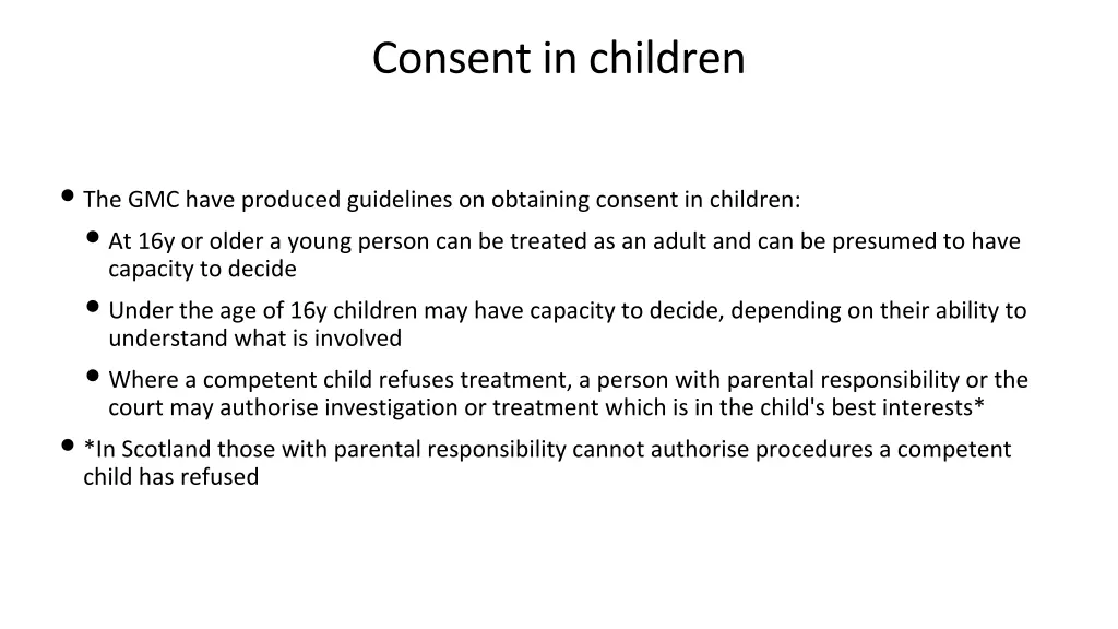 consent in children