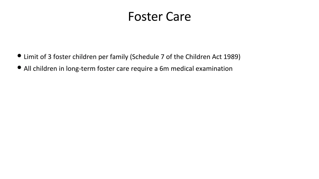 foster care