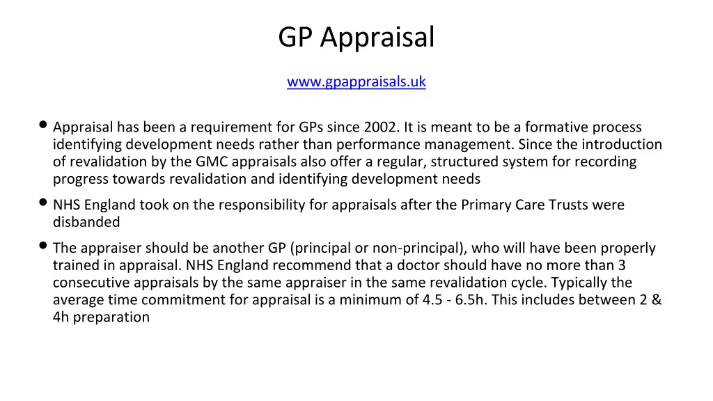 gp appraisal