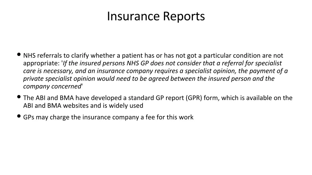 insurance reports