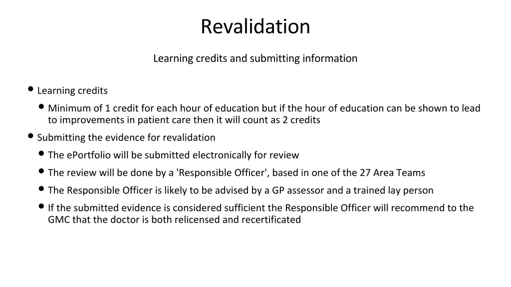 revalidation 2