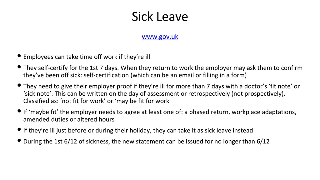 sick leave