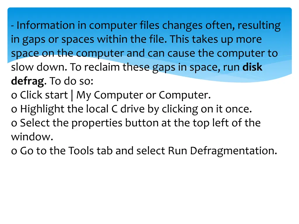 information in computer files changes often