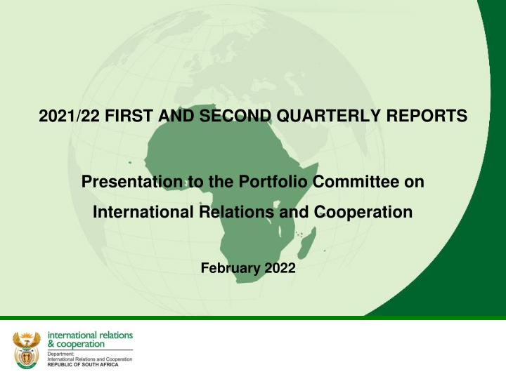 2021 22 first and second quarterly reports