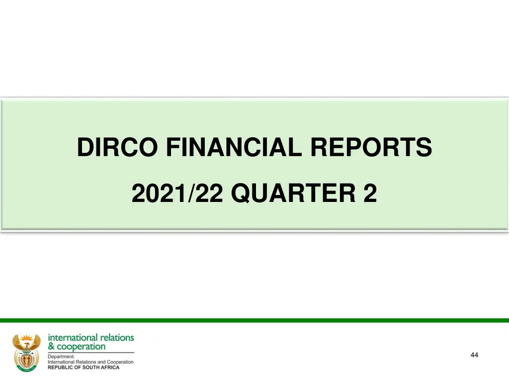 dirco financial reports 1