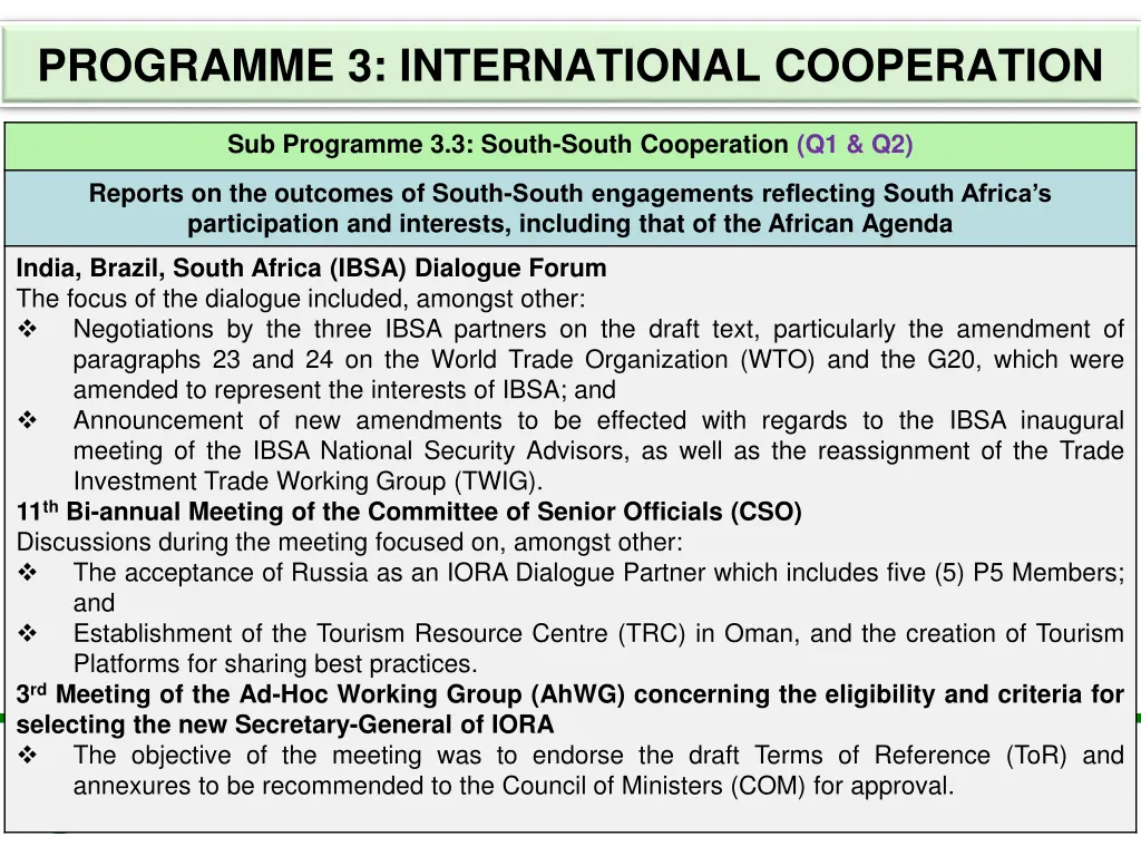 programme 3 international cooperation 11