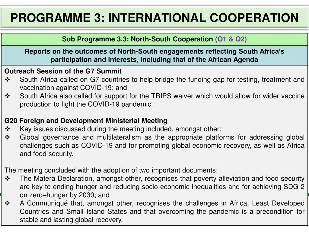 programme 3 international cooperation 13