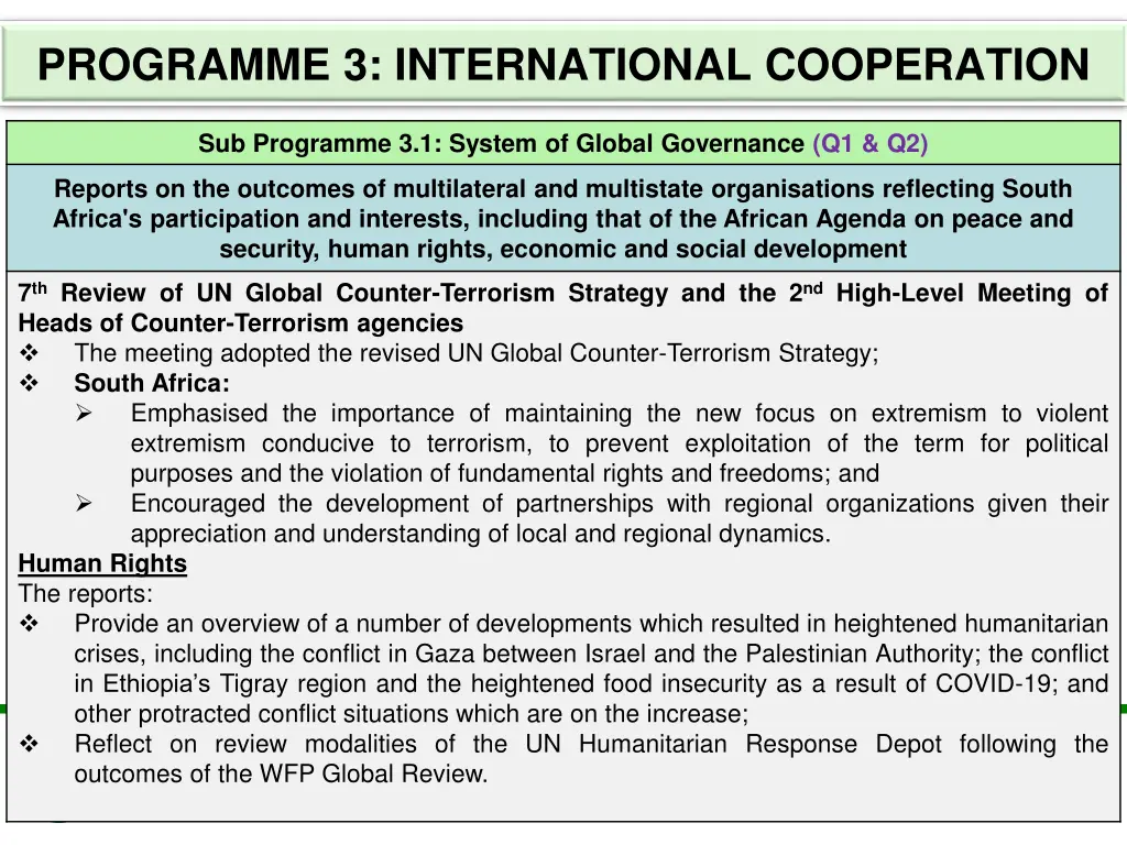 programme 3 international cooperation 3