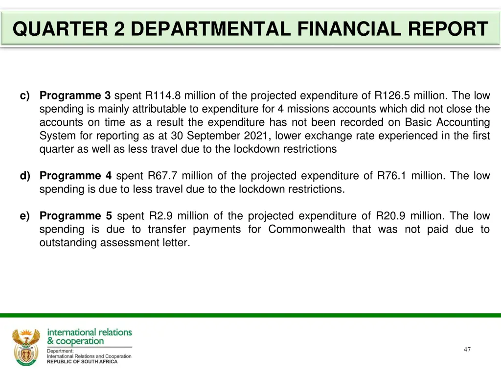 quarter 2 departmental financial report 2