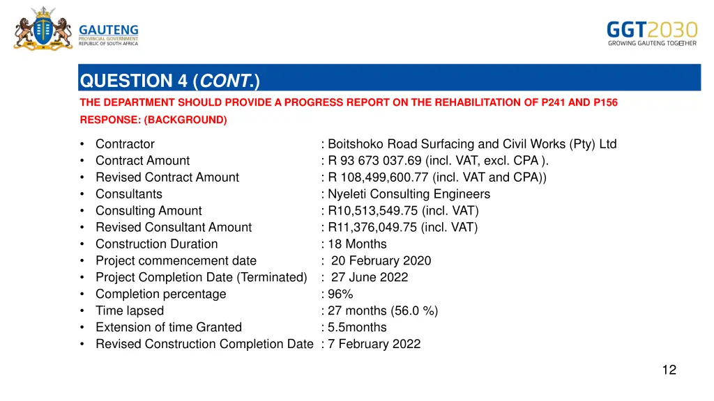 question 4 cont the department should provide