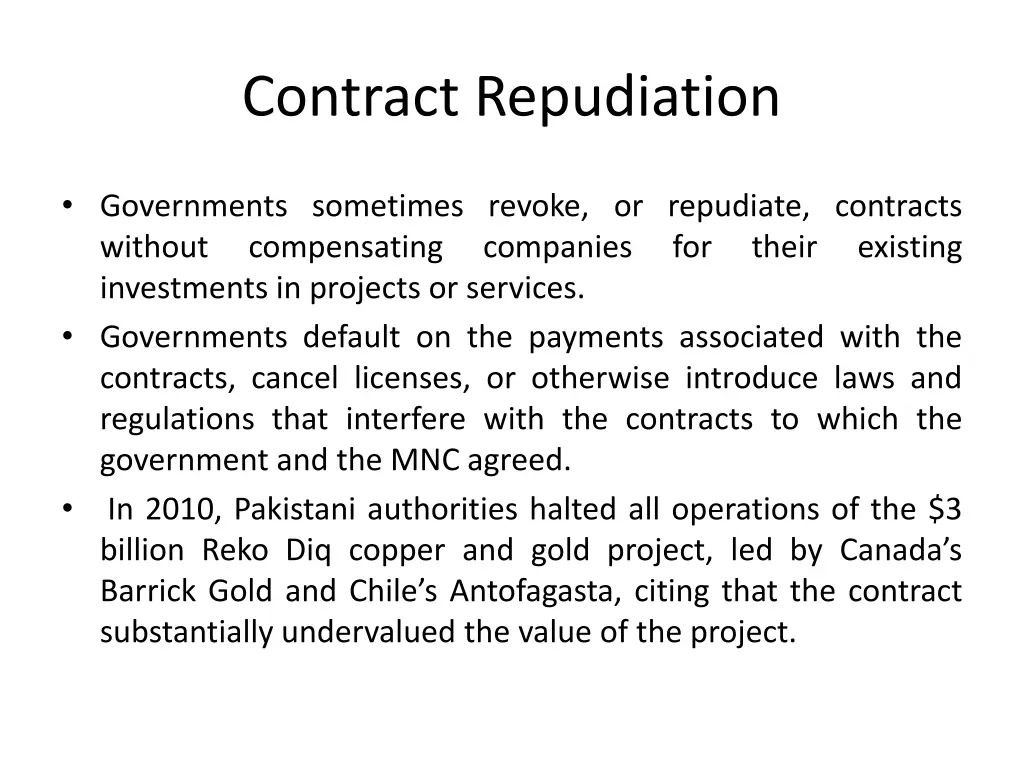 contract repudiation 1