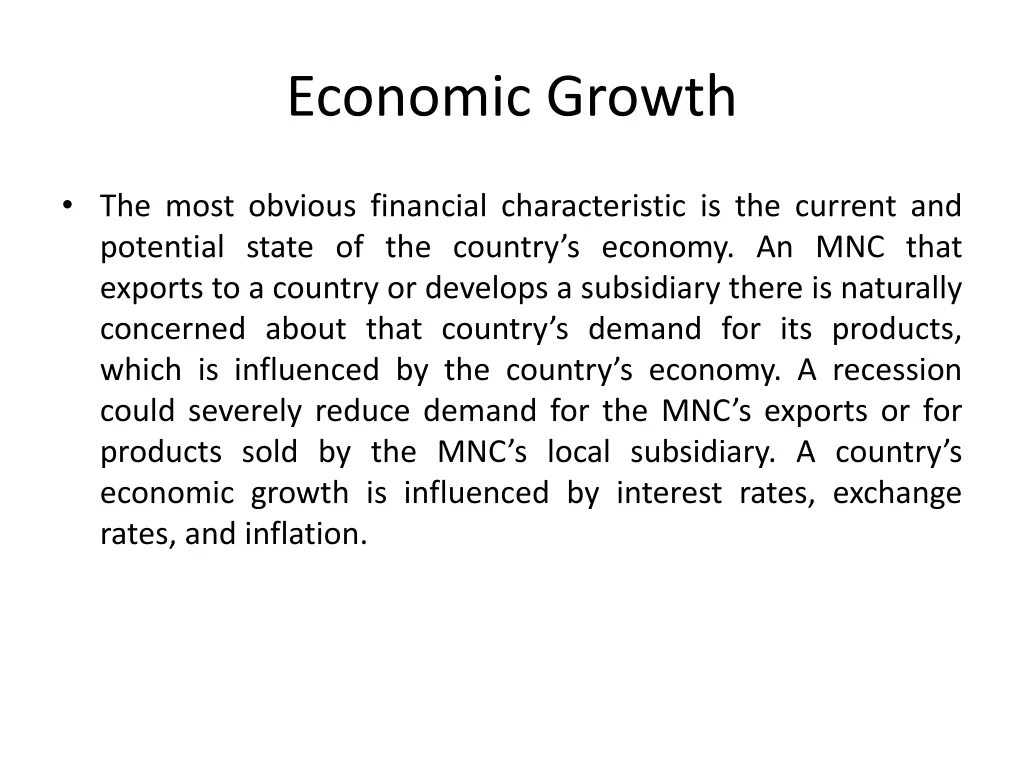 economic growth