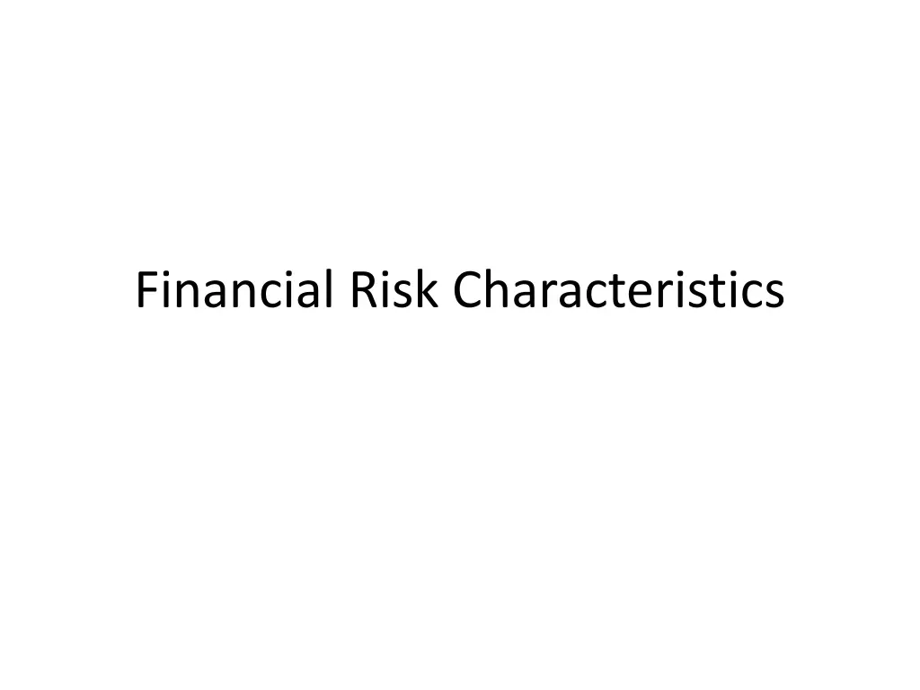 financial risk characteristics