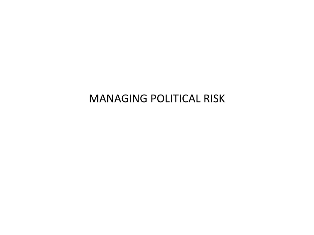 managing political risk