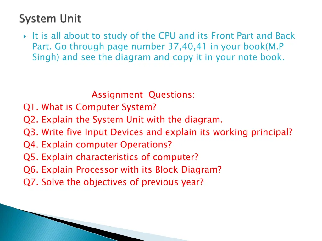 it is all about to study of the cpu and its front