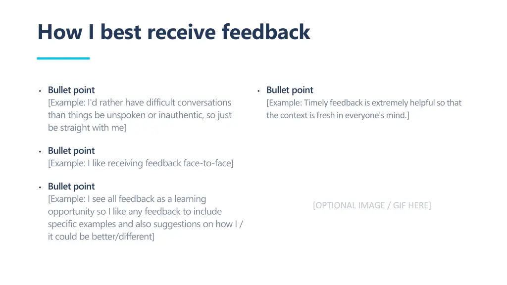 how i best receive feedback