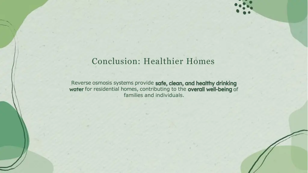 conclusion healthier homes