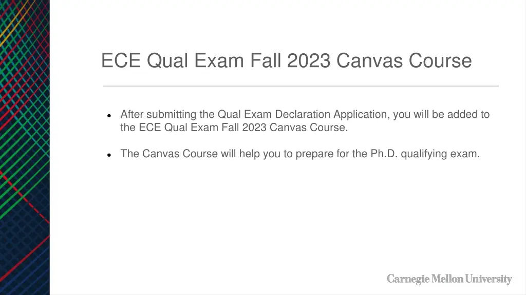 ece qual exam fall 2023 canvas course